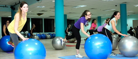 Fitball class at the Canada Recreation Center